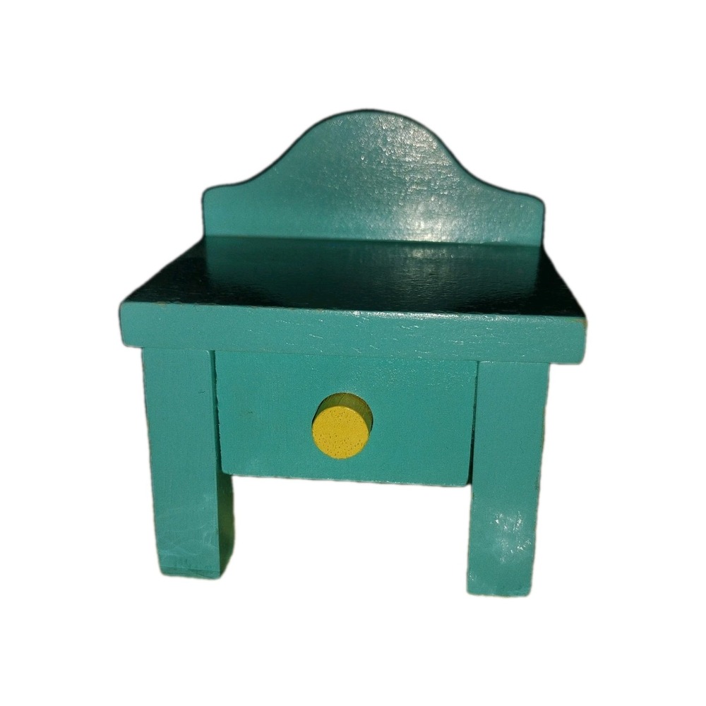 KIDKRAFT Nightstand Table FAR FAR AWAY DOLLHOUSE REPLACEMENT WOOD FURNITURE Blue